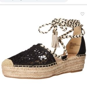 Nanette Lepore black wedges / espadrilles